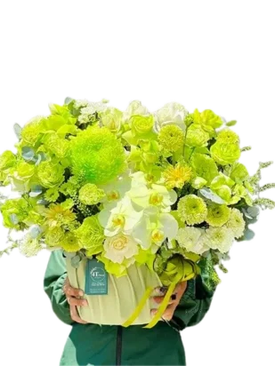 giỏ hoa nụ cười ngày mới